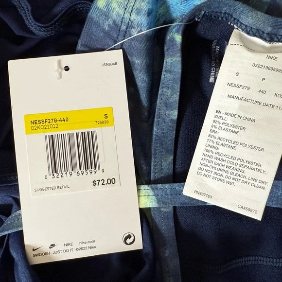 Nike Swim Women’s Tankini Boardshort Swimming suit Set Navy Blue Size Small 4-6 - Picture 7 of 9